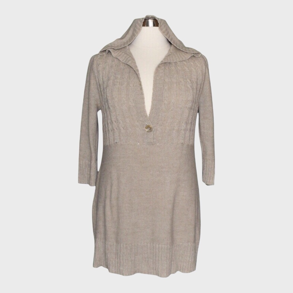 Apt 9 Hooded Cable Knit Sweater Mini Dress